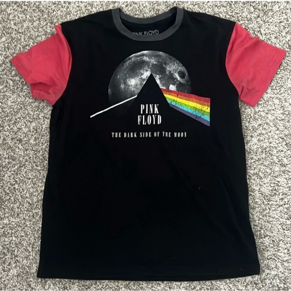 Pink Floyd Black and Pink Short Sleeve Tee
